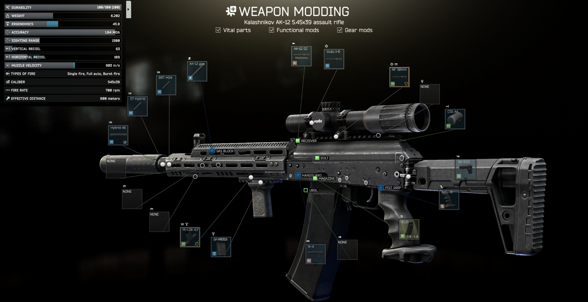 Kalashnikov AK-12 5.45x39 assault rifle