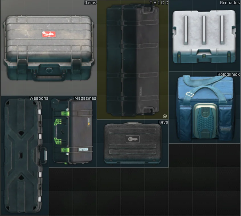 Some containers that can be used at advanced levels